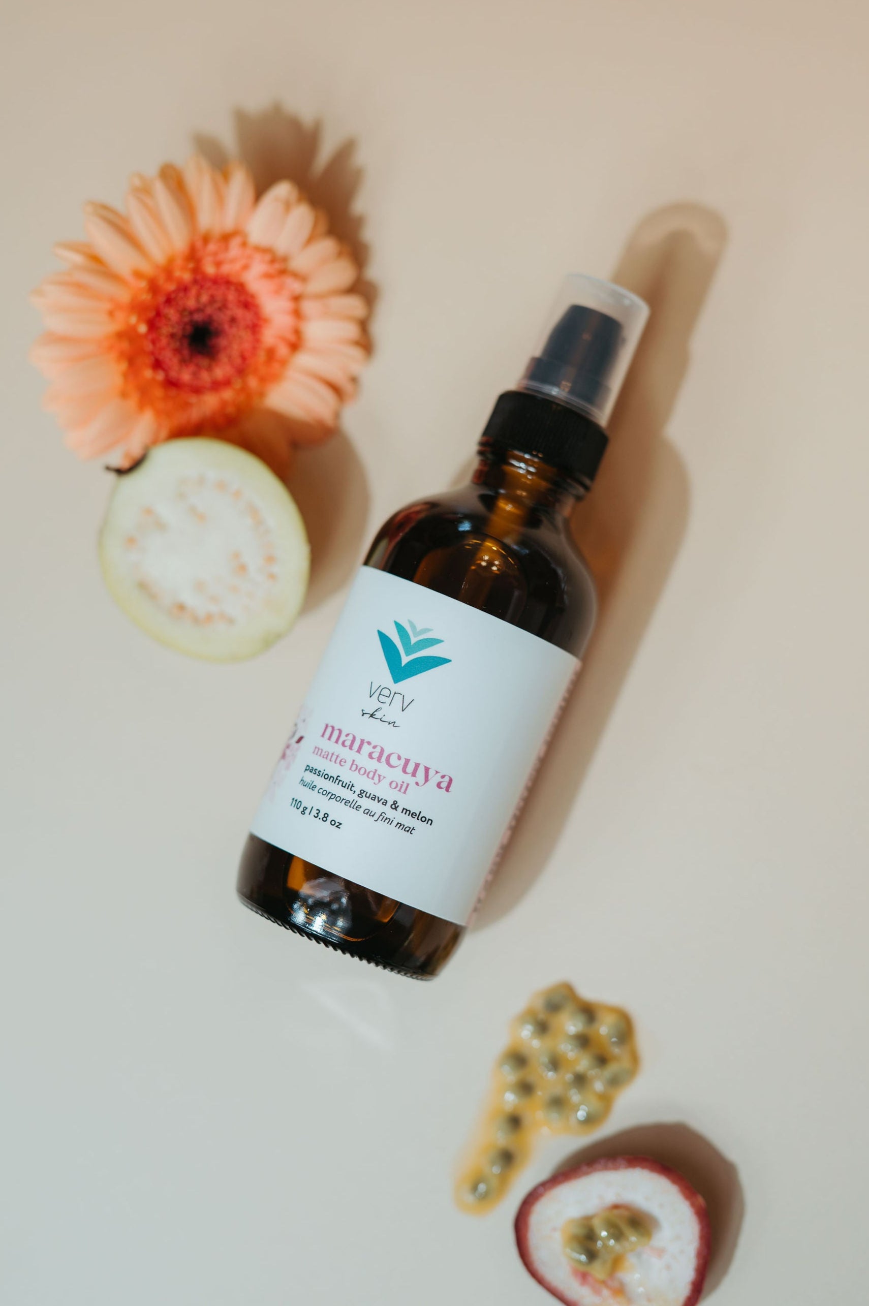 Maracuya Matte Body Oil | Passionfruit, Guava & Melon – Verv Skin