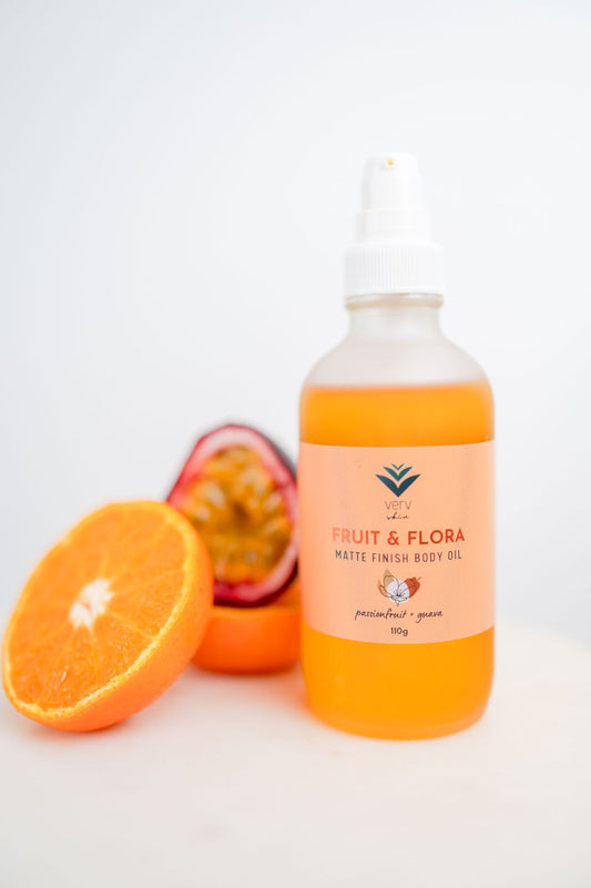 Passionfruit Body Oil with tropical fruits