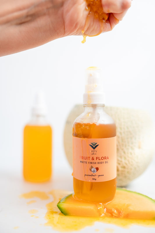 Passionfruit and Guava Body Oil with squeeze