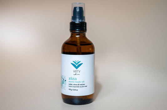Ziza Matte Body Oil | Cedar, Citrus & Vetiver