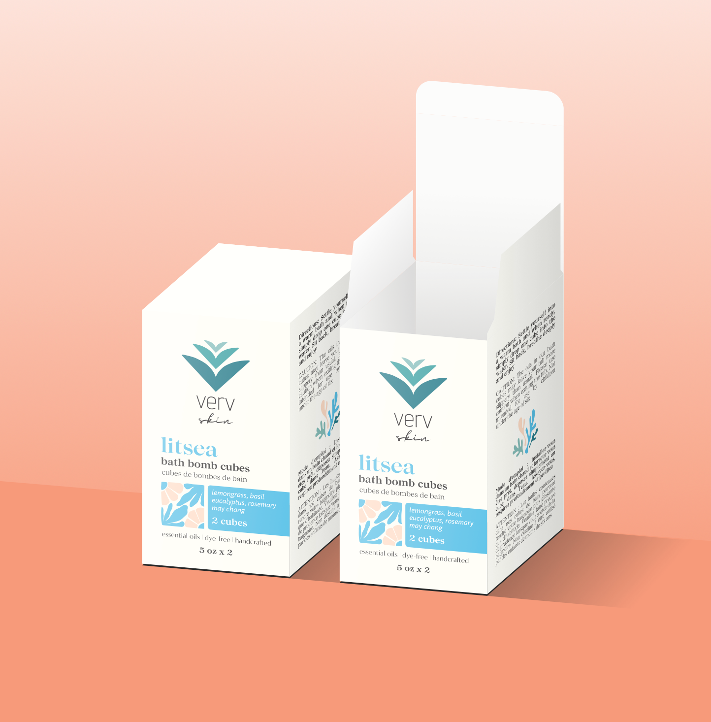 Litsea Bath Bomb Cubes | Punchy Lemongrass + Eucalyptus
