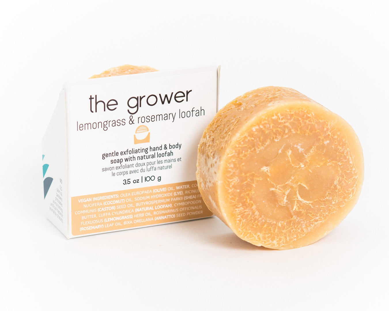 The Grower | Lemongrass & Rosemary Loofah Soap